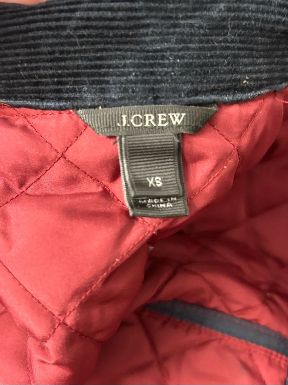 J.Crew Quilted Tack Jacket in Crimson Maple Red (Size XS)